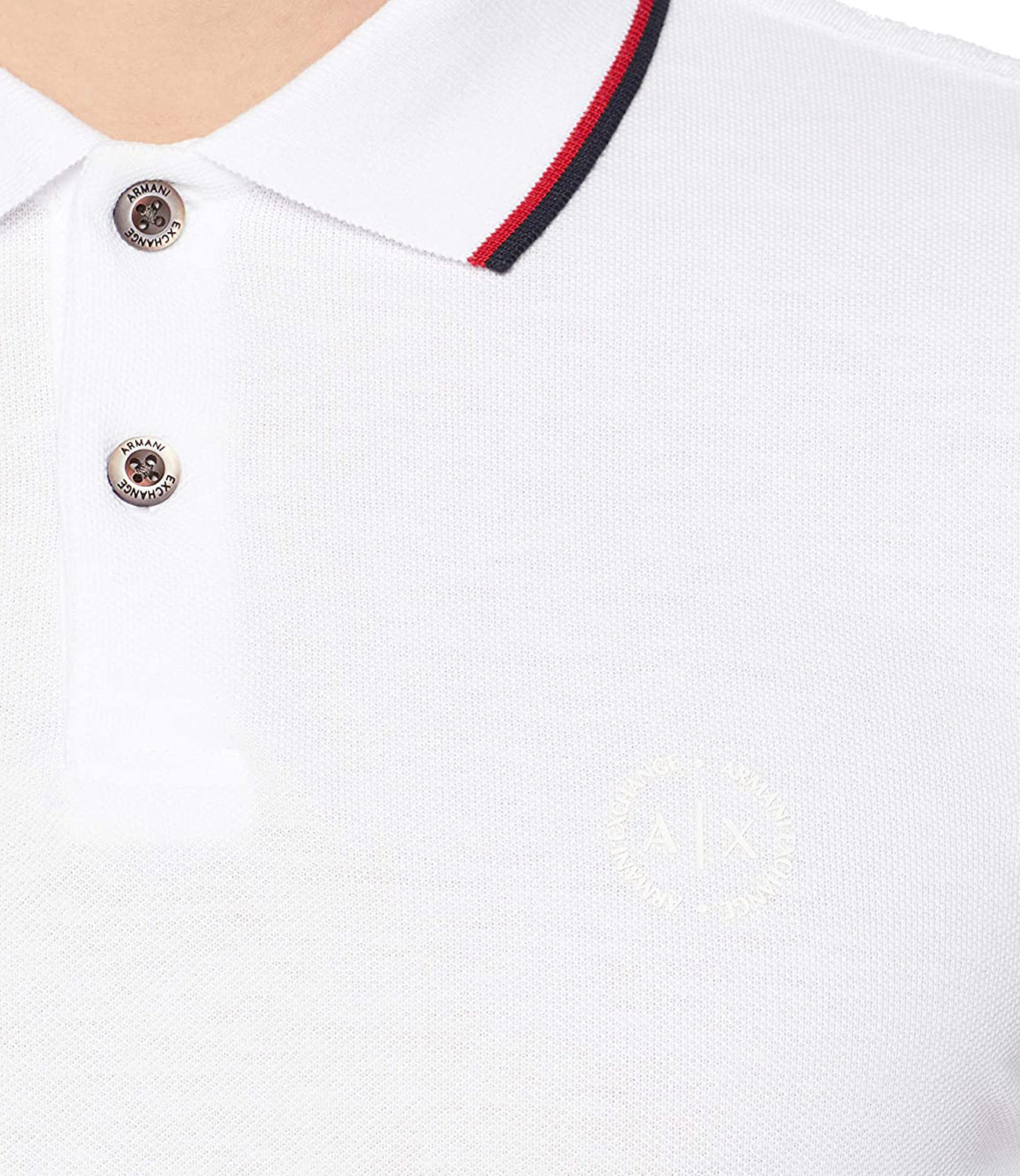 Armani Exchange Polo Manica Corta Uomo Mod. 8NZF75 Z8M5Z 1100 White Bianco
