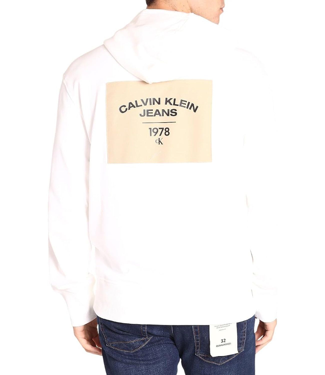 Calvin Klein Calvin Klein Jeans Felpa cappuccio Uomo Mod. J30J324228 YAF White Bianco