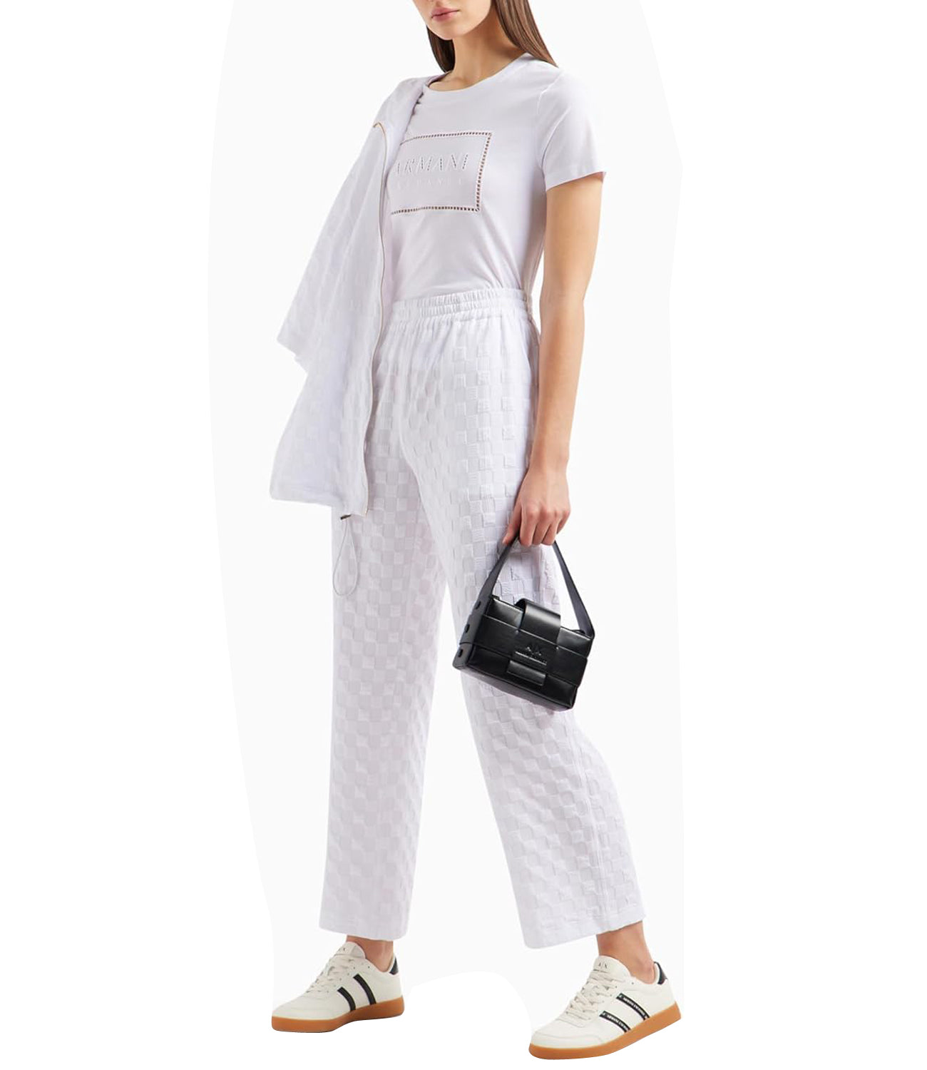 A|X Armani Exchange T-shirt Donna Mod. 3DYT59 YJ3RZ 1000 White Bianco