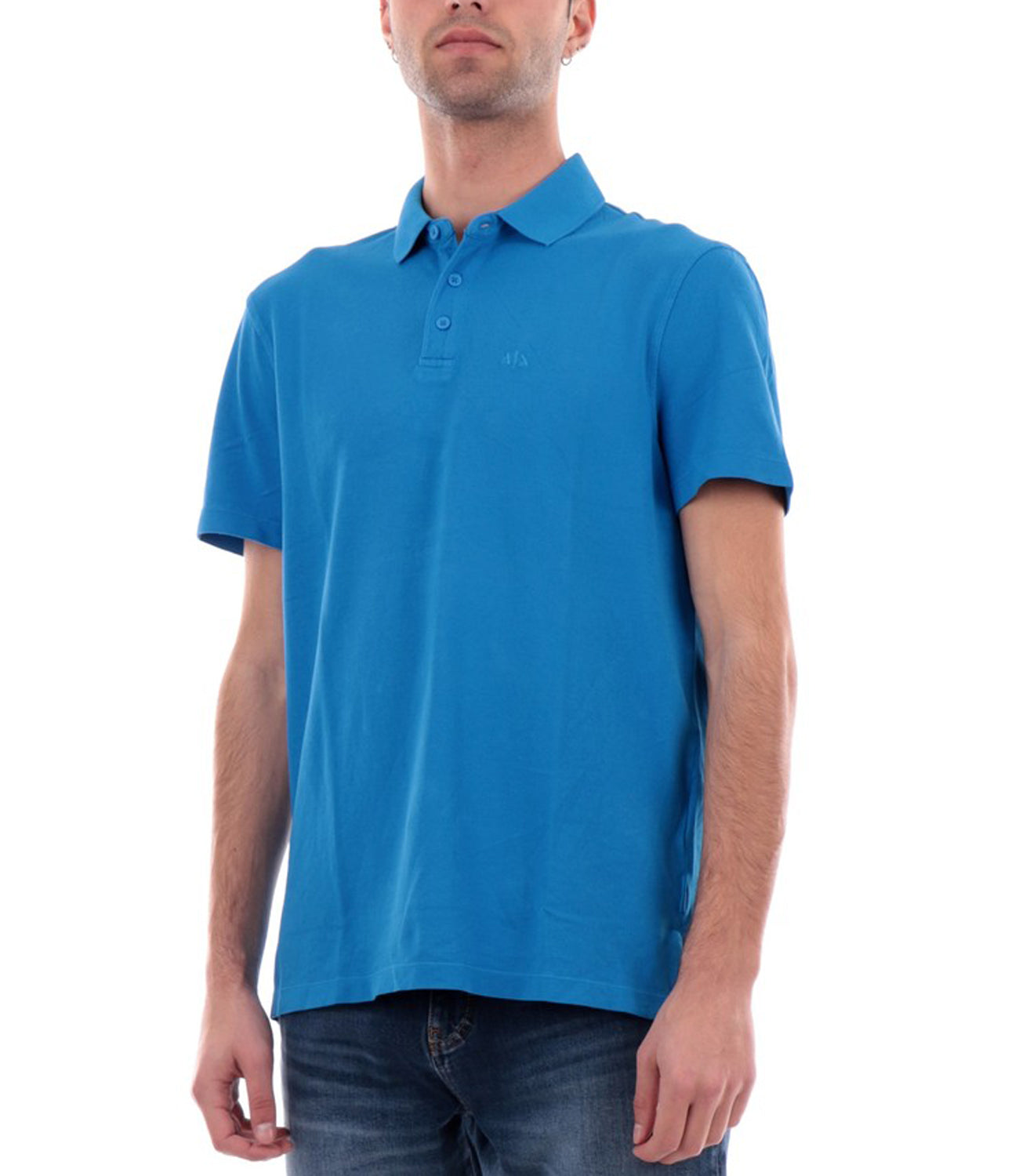 A|X Armani Exchange Polo M/C Uomo Mod. 3DZFAB ZJXUZ 1559 Royal Blu