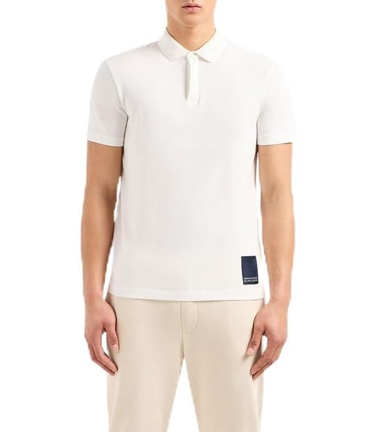 A|X Armani Exchange Polo Manica Corta Uomo Mod. 3DZFHH ZJXHZ 1116 White Bianco