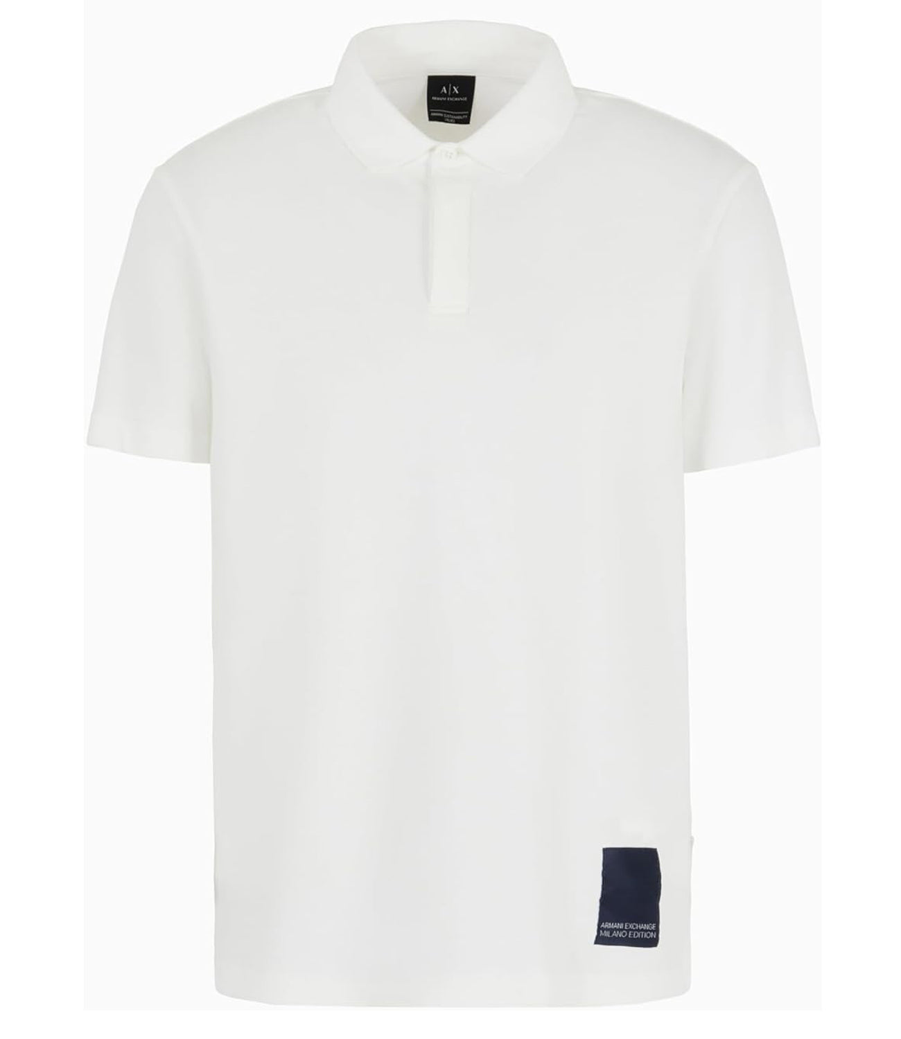 A|X Armani Exchange Polo Manica Corta Uomo Mod. 3DZFHH ZJXHZ 1116 White Bianco