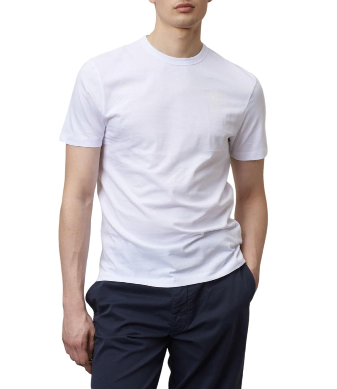 Blauer T-shirt Uomo Mod. BLUH02143 4547 100 White Bianco