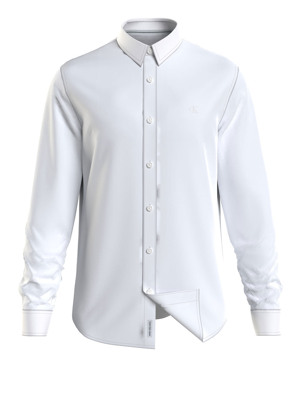 Camicia Classica Calvin Klein Slim Stretch da Uomo - Bianco