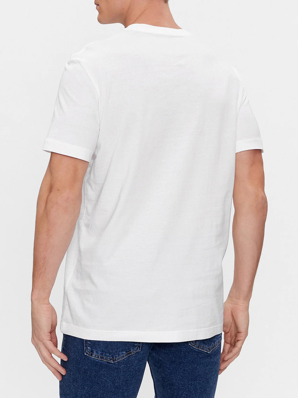 T-shirt Calvin Klein Embro Badge da Uomo - Bianco