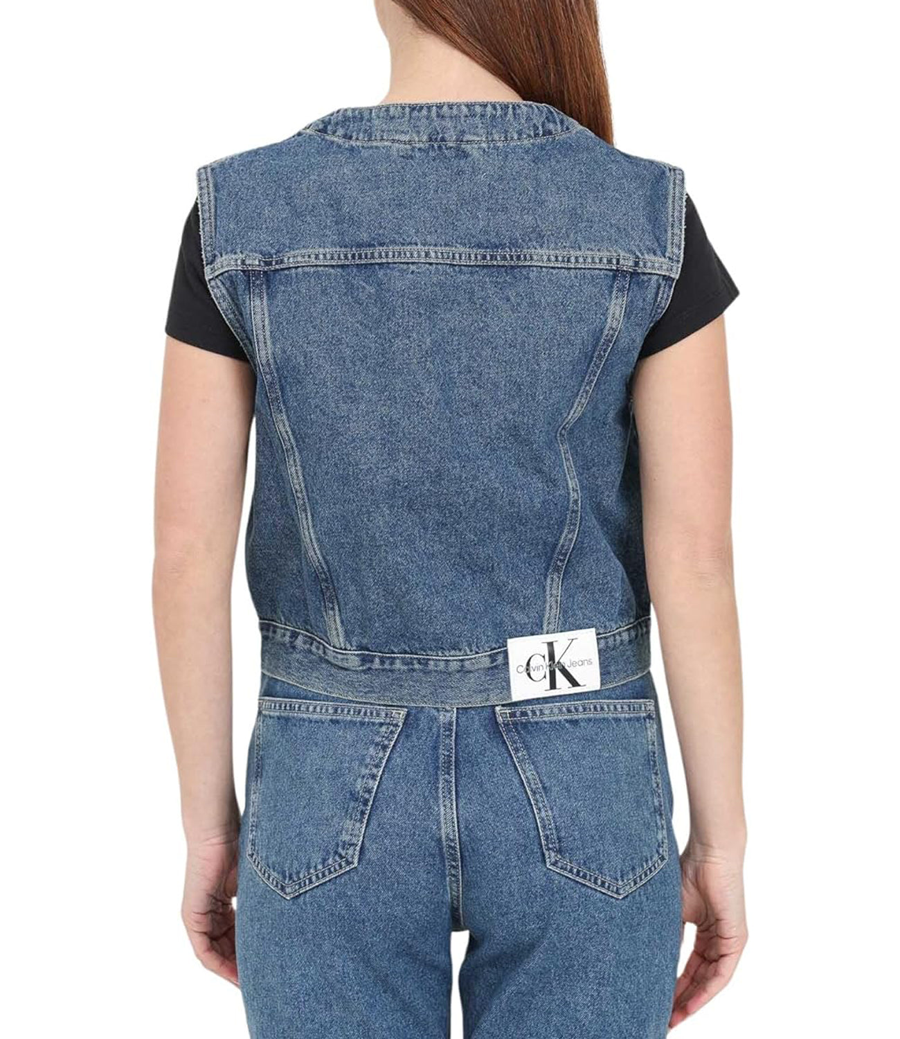Calvin Klein Calvin Klein Jeans Gilet Donna Mod. J20J222471 1A4 Denim Blu