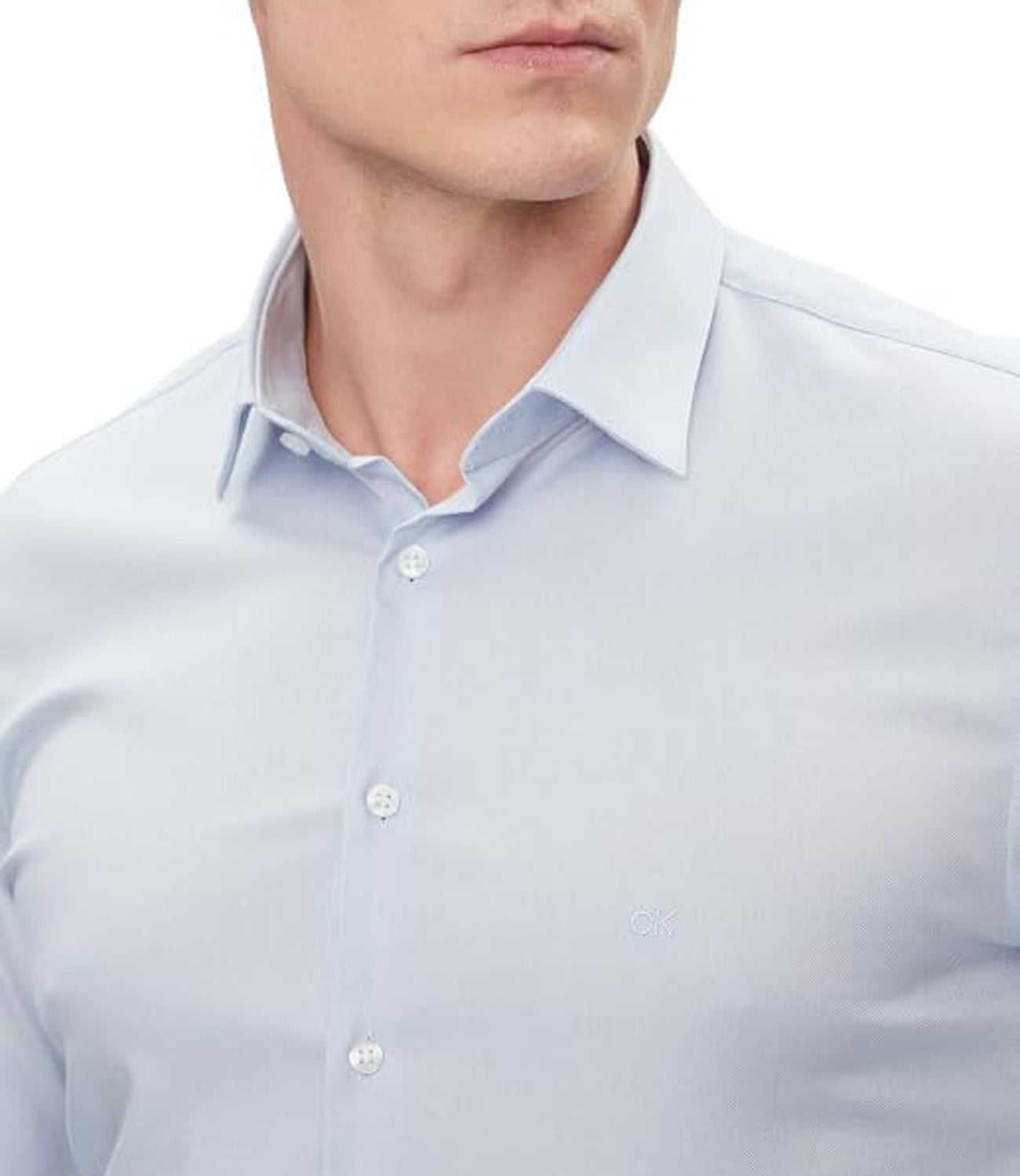 Calvin Klein Camicia m/l Uomo Mod. K10K112301 SLIM CK2 Celeste Blu