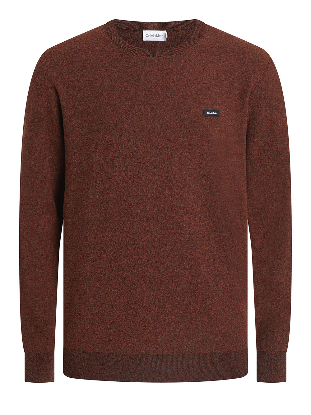Pullover Calvin Klein Cotton Nylon Mouline da Uomo - Marrone