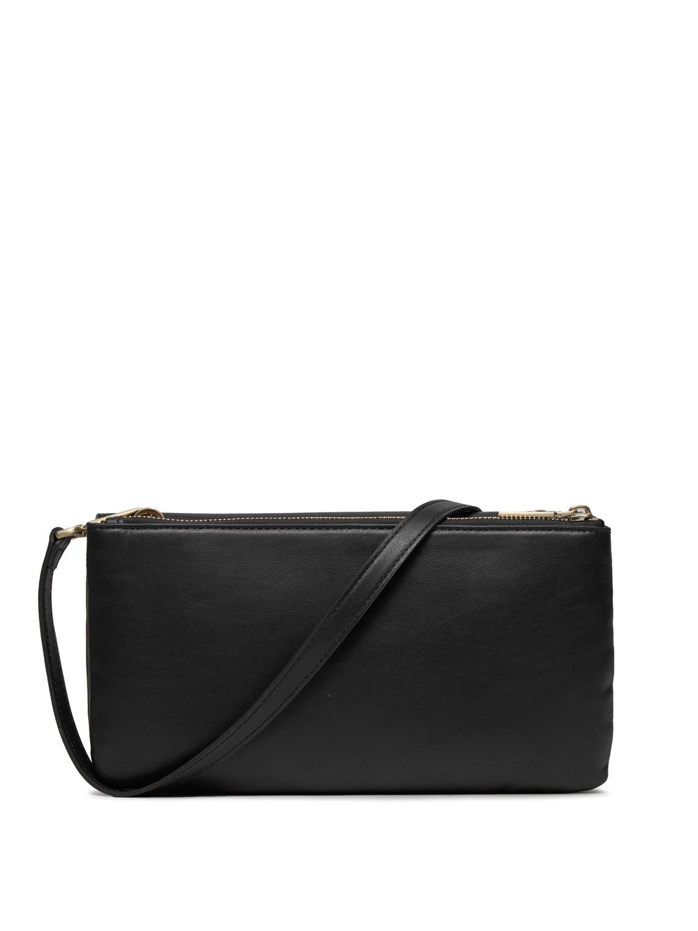 Borsa a Tracolla Calvin Klein Double Gusette da Donna - Nero