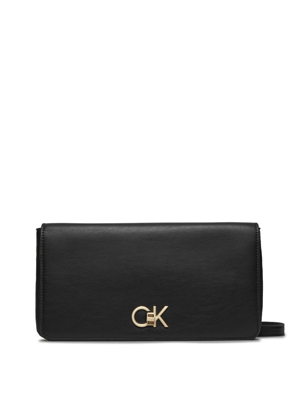 Borsa a Tracolla Calvin Klein Double Gusette da Donna - Nero