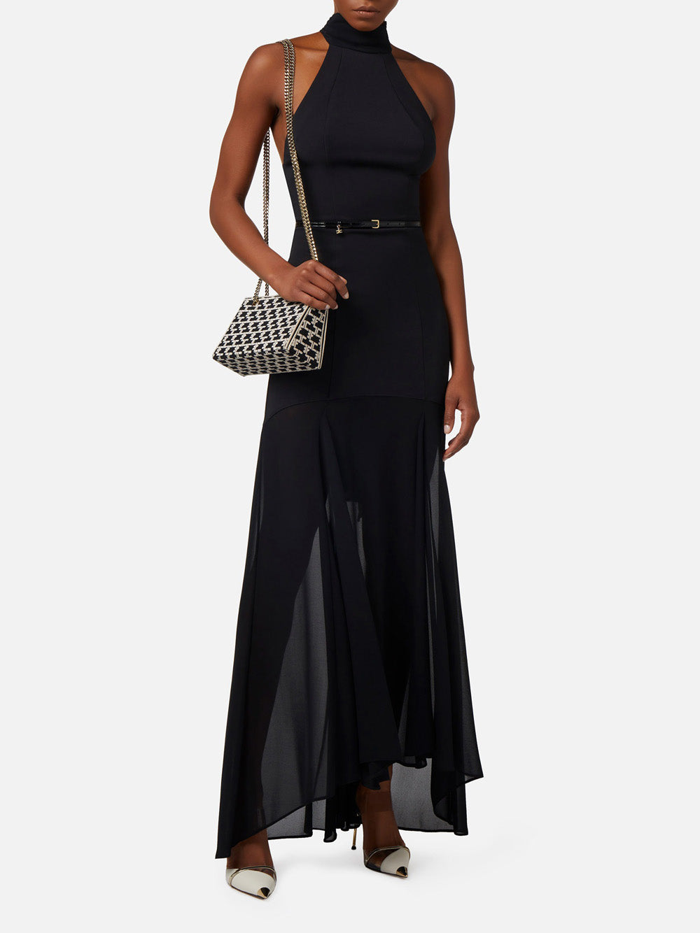 Vestito Longuette Elisabetta Franchi da Donna - Nero