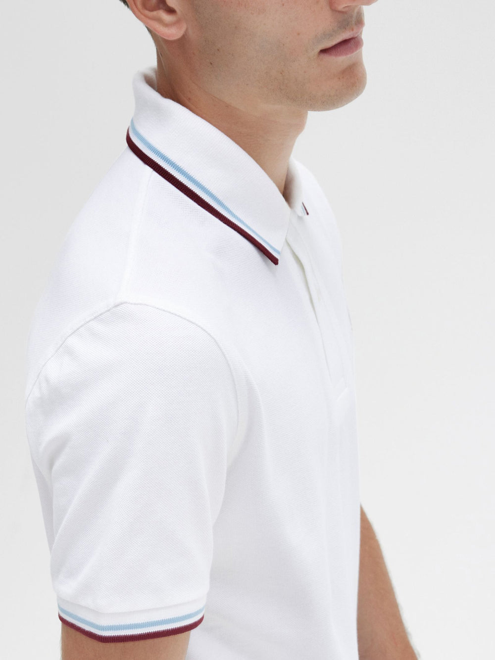 Polo Fred Perry Twin Tipped da Uomo - Bianco