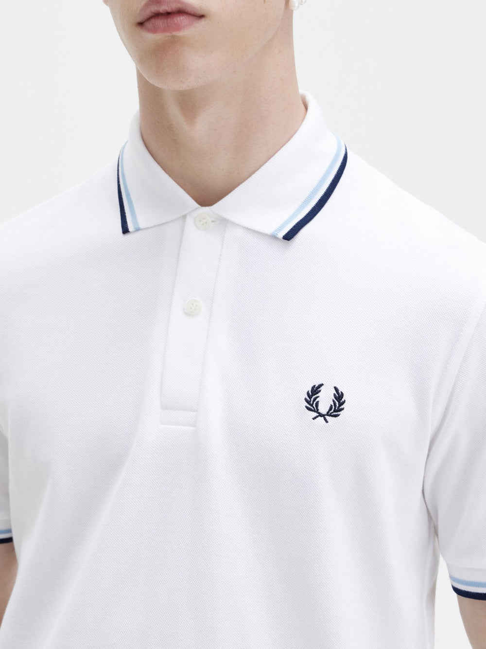 Polo Fred Perry Twin Tipped da Uomo - Bianco