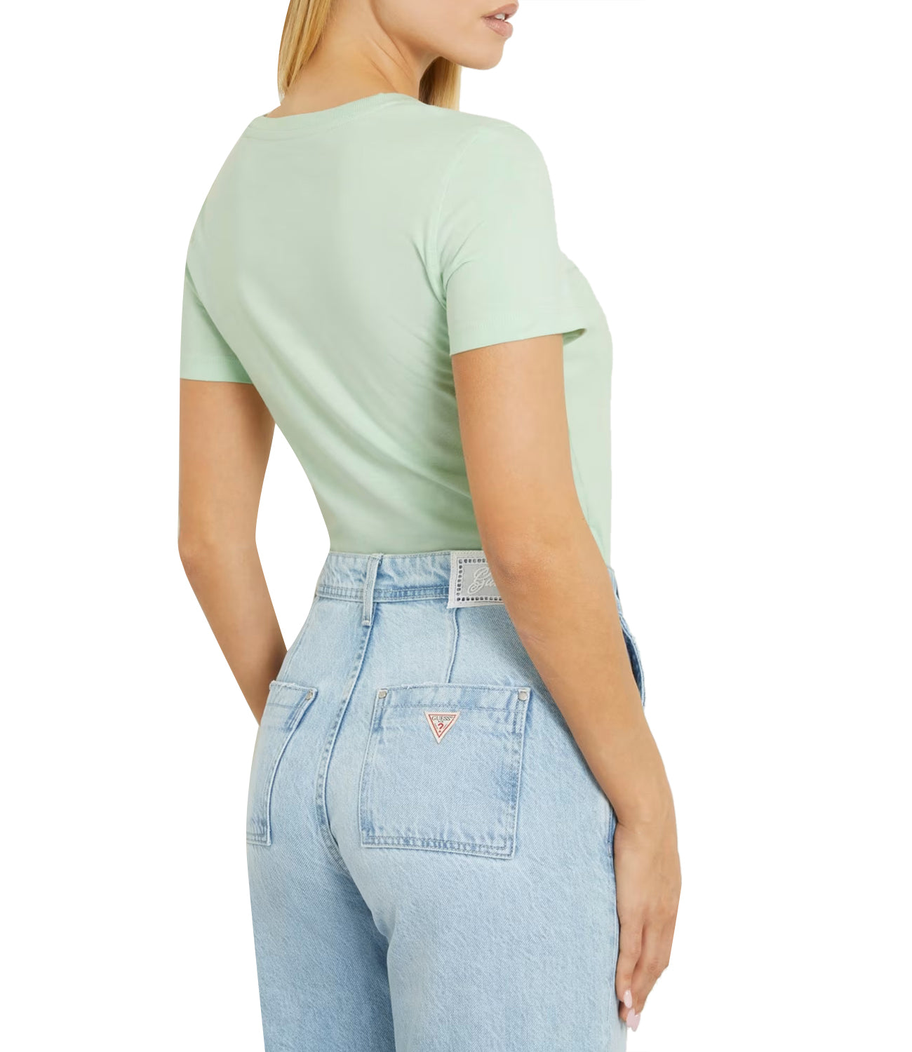 Guess T-shirt Donna Mod. W4GI31 I3Z14 A82R Acqua Verde