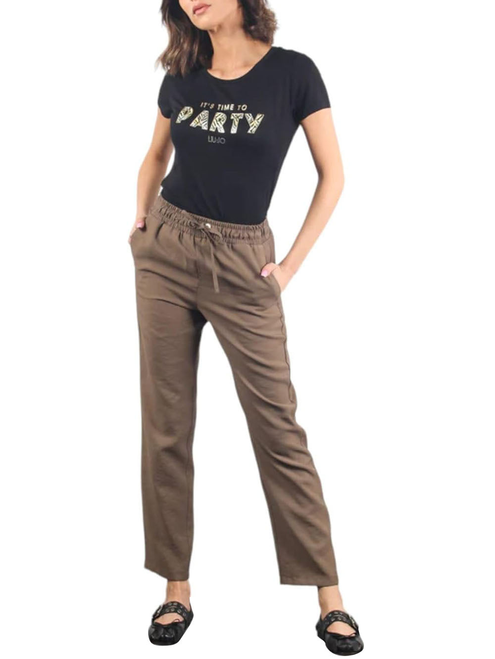 Liu Jo Liu Jo Beachwear T-shirt Donna Mod. VA4124 JS360 N9239 Black Nero