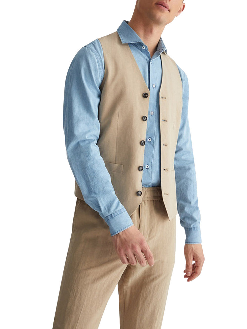 Gilet Liu Jo Vestlinen da Uomo - Beige