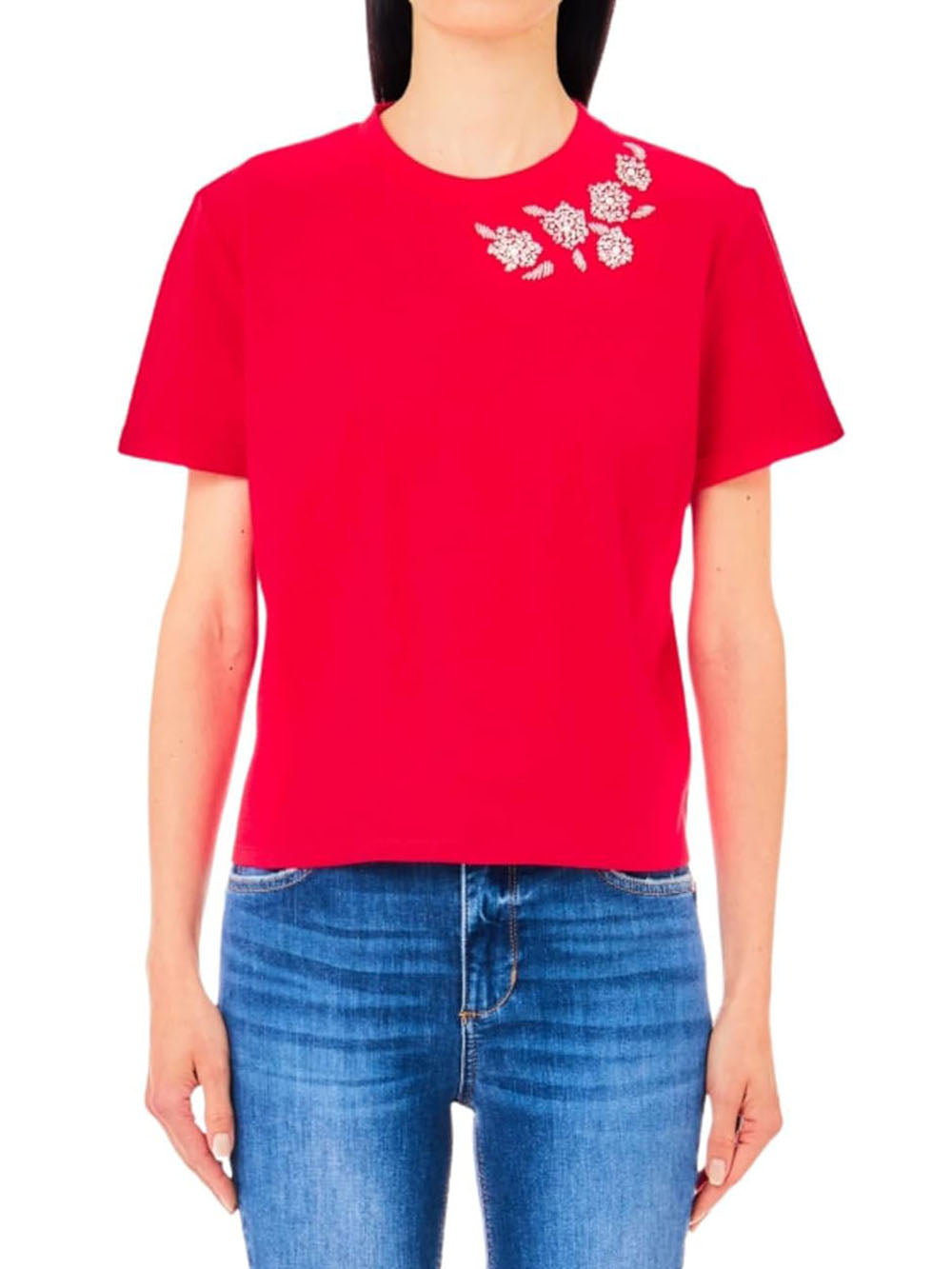 Liu Jo T-shirt Donna Mod. MA4325 J5904 N9347 Red Rosso