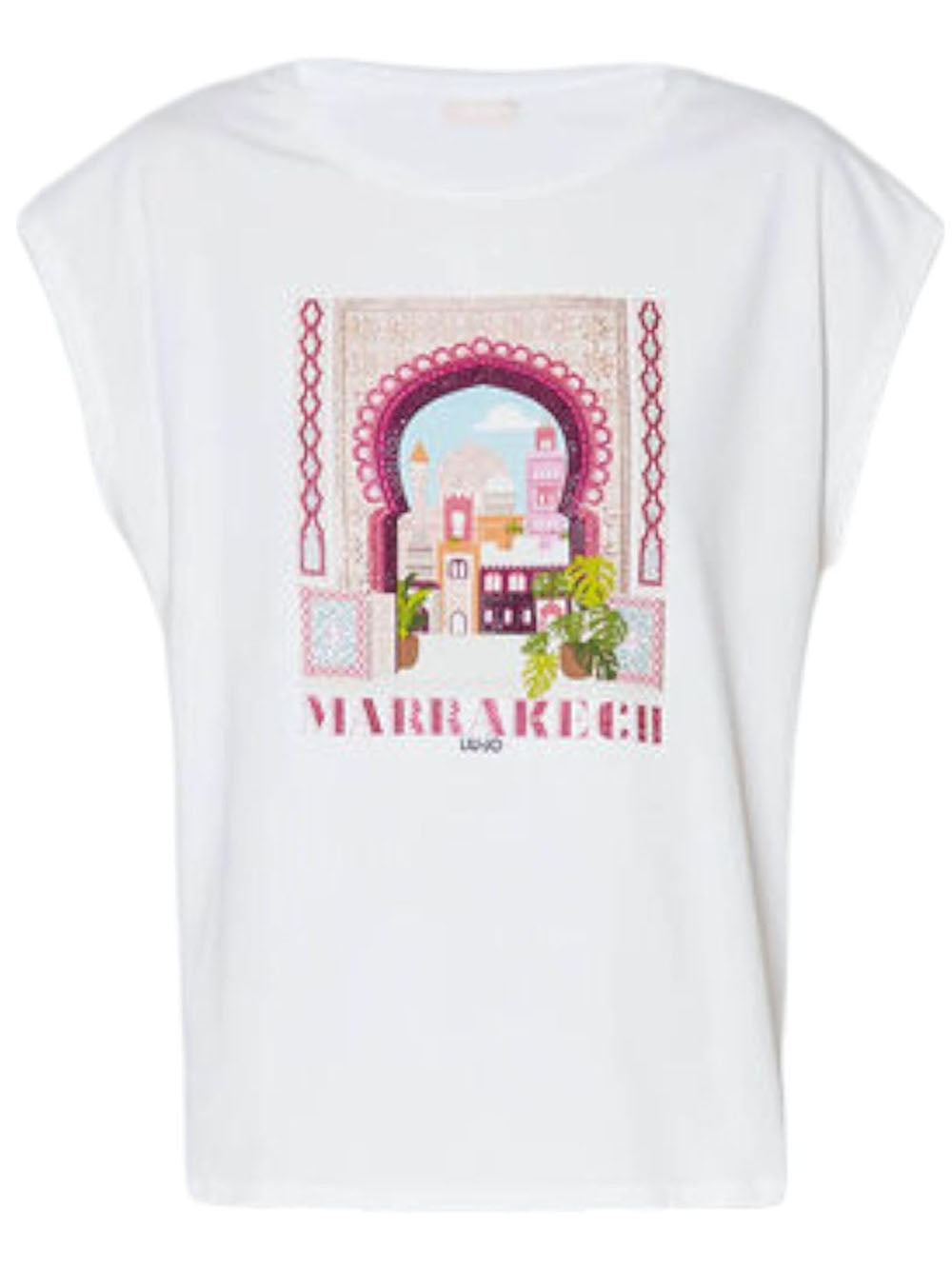 Liu Jo T-shirt Donna Mod. MA4338 J5003 N9283 White Bianco