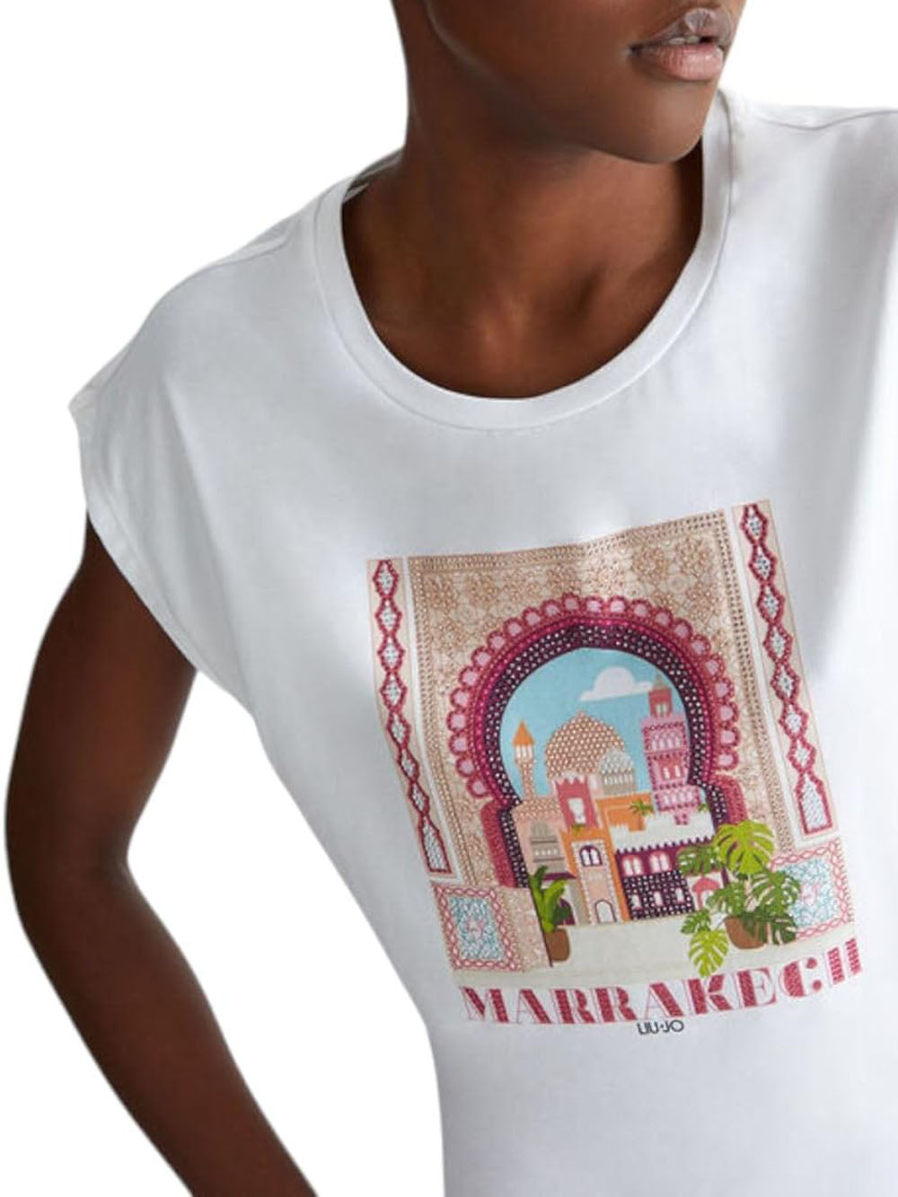 Liu Jo T-shirt Donna Mod. MA4338 J5003 N9283 White Bianco