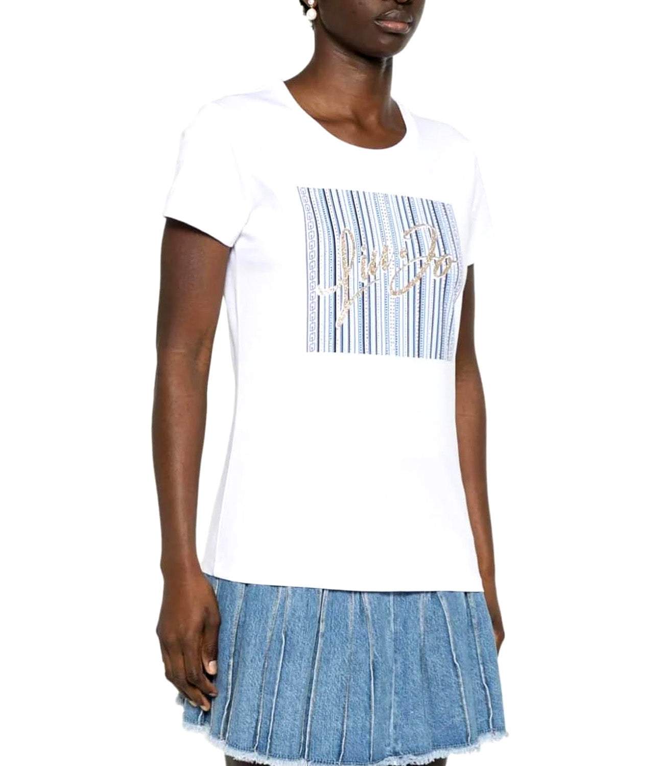 Liu Jo T-shirt Donna Mod. MA4340 JS923 N9334 White Bianco