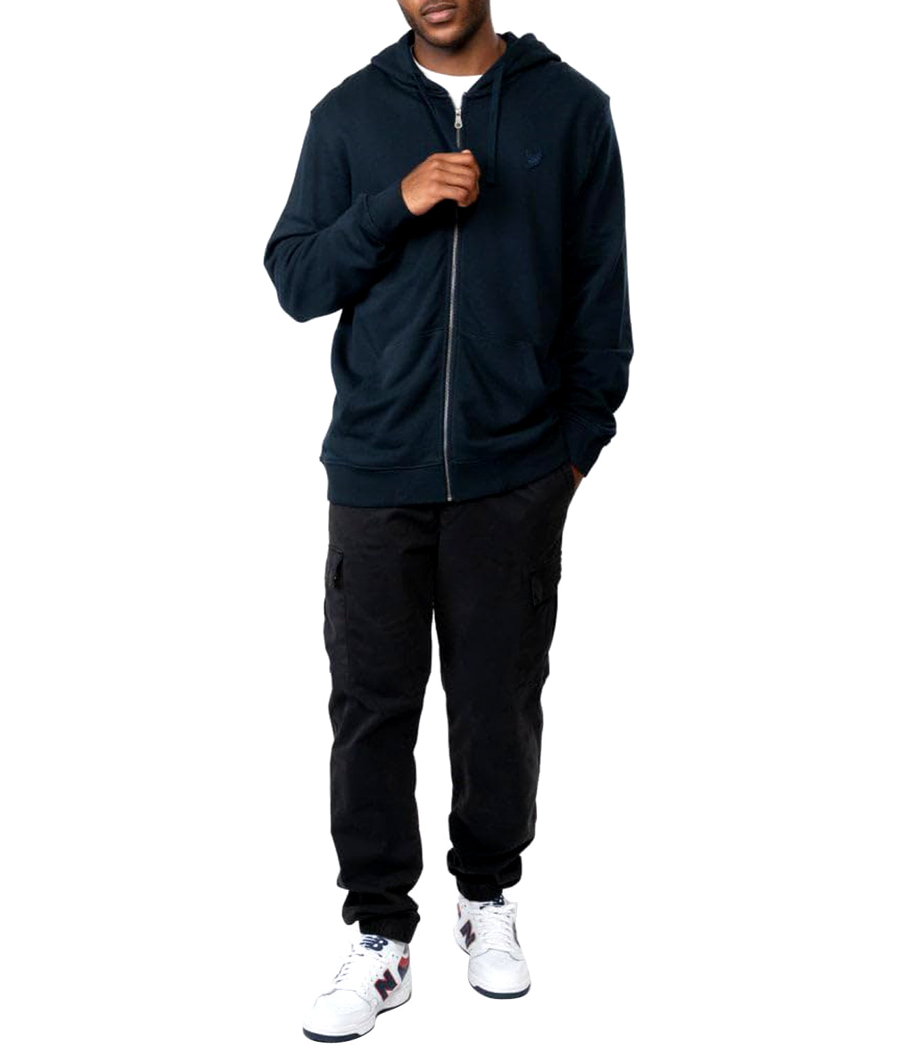 Lyle & Scott Lyle & Scott Felpa Zip Uomo Mod. ML420TON CAPPUCCIO Z271 navy Blu