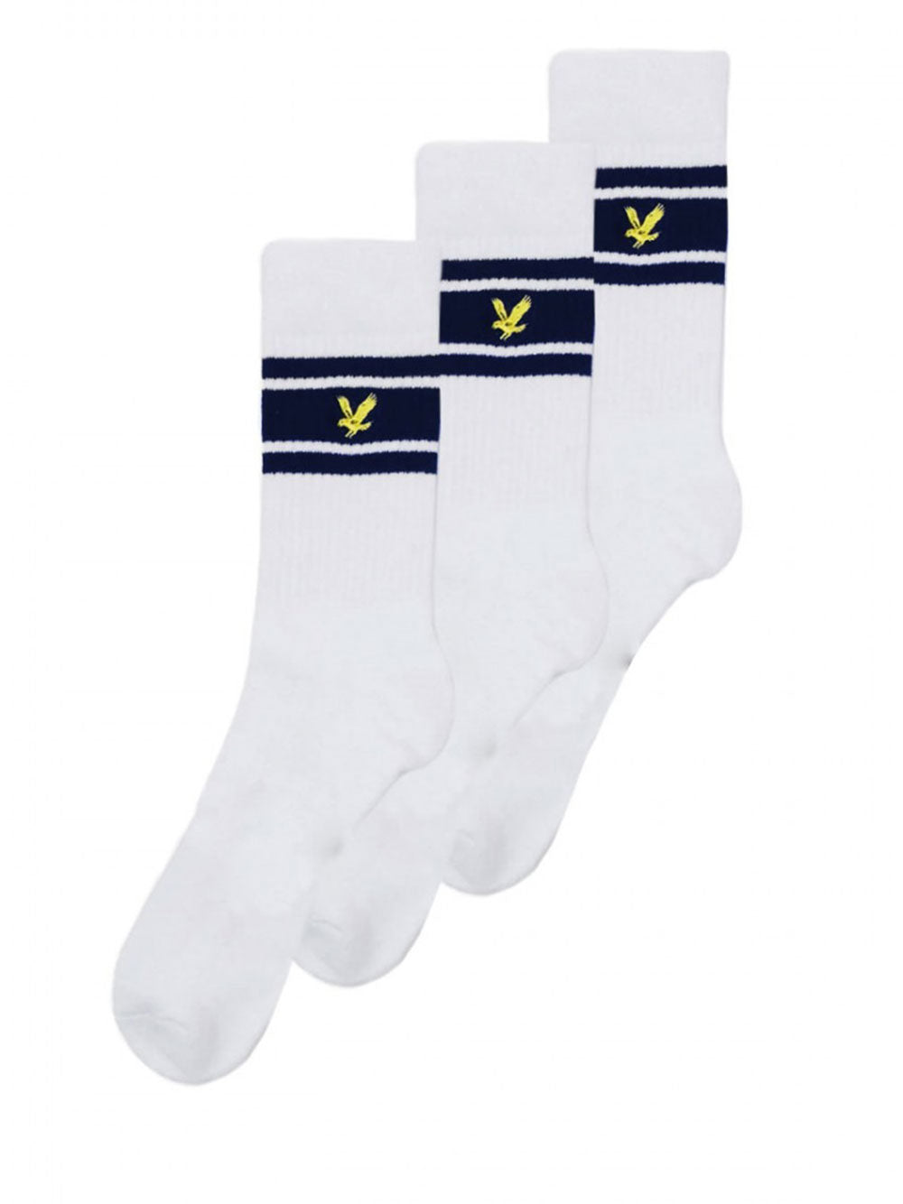 Lyle & Scott Calzini Lyle & Scott Grant Pack Of 3 da Uomo - Bianco
