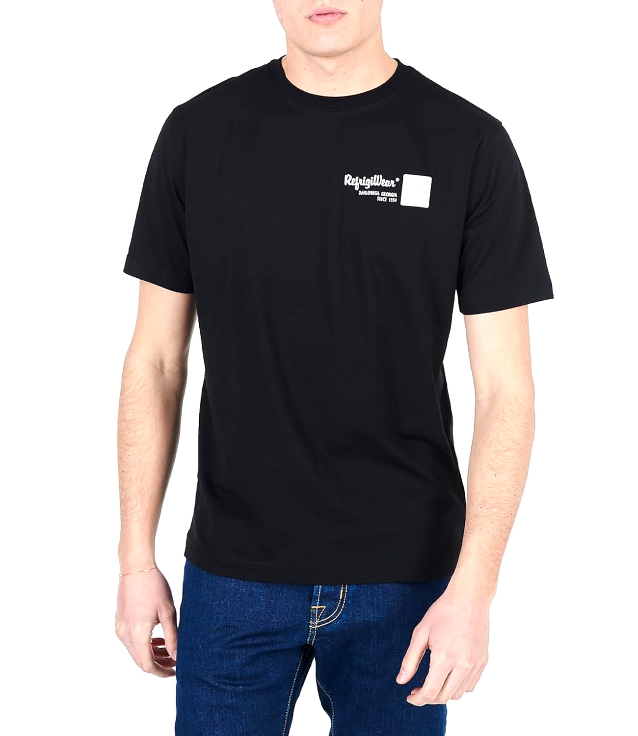 Refrigiwear T-shirt Uomo Mod. BLANCO JE9101 G0600 Black Nero