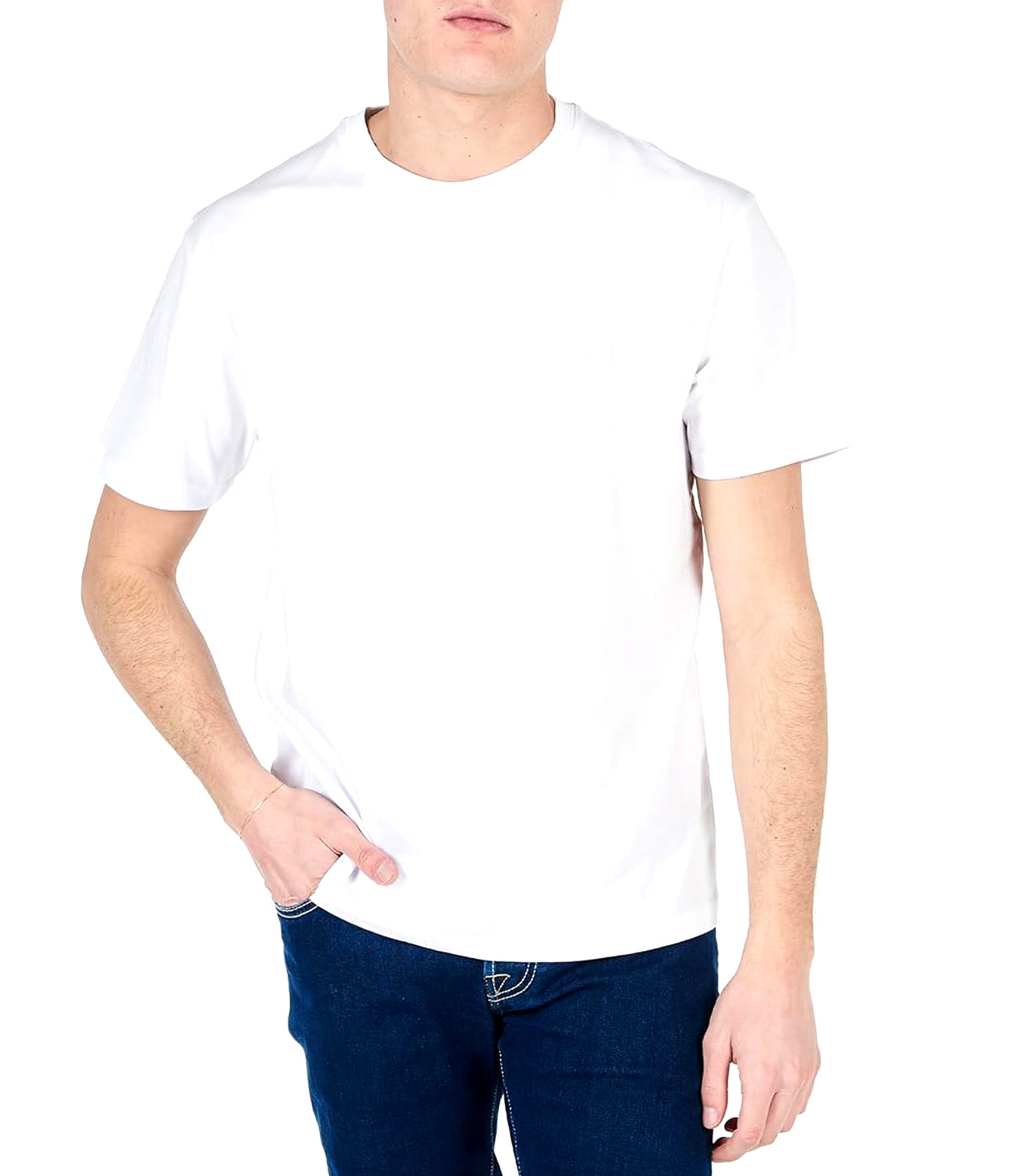 Save The Duck T-shirt Uomo Mod. DT1194M ADELMAR 00000 White Bianco