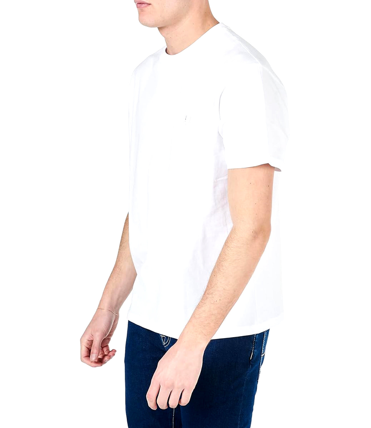 Save The Duck T-shirt Uomo Mod. DT1194M ADELMAR 00000 White Bianco