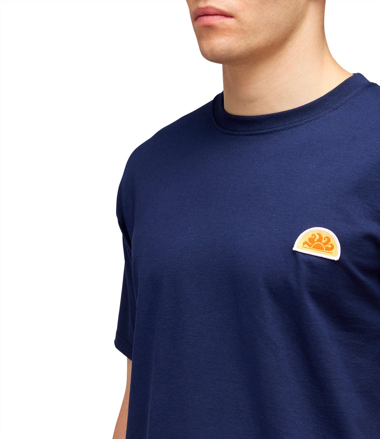 SUNDEK T-shirt Uomo Mod. M643TEJY300 00700 Navy Blu