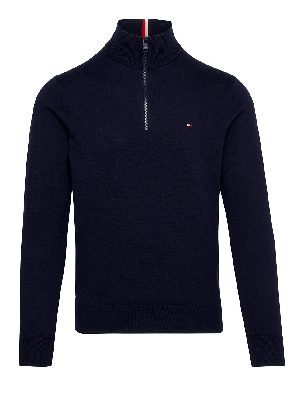 Pullover Tommy Hilfiger 1985 Zip Mock da Uomo - Blu