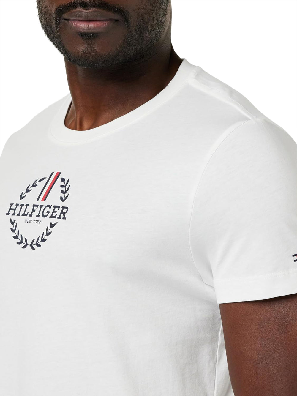 Tommy Hilfiger T-shirt Uomo Mod. MW0MW34388 YBR white Bianco