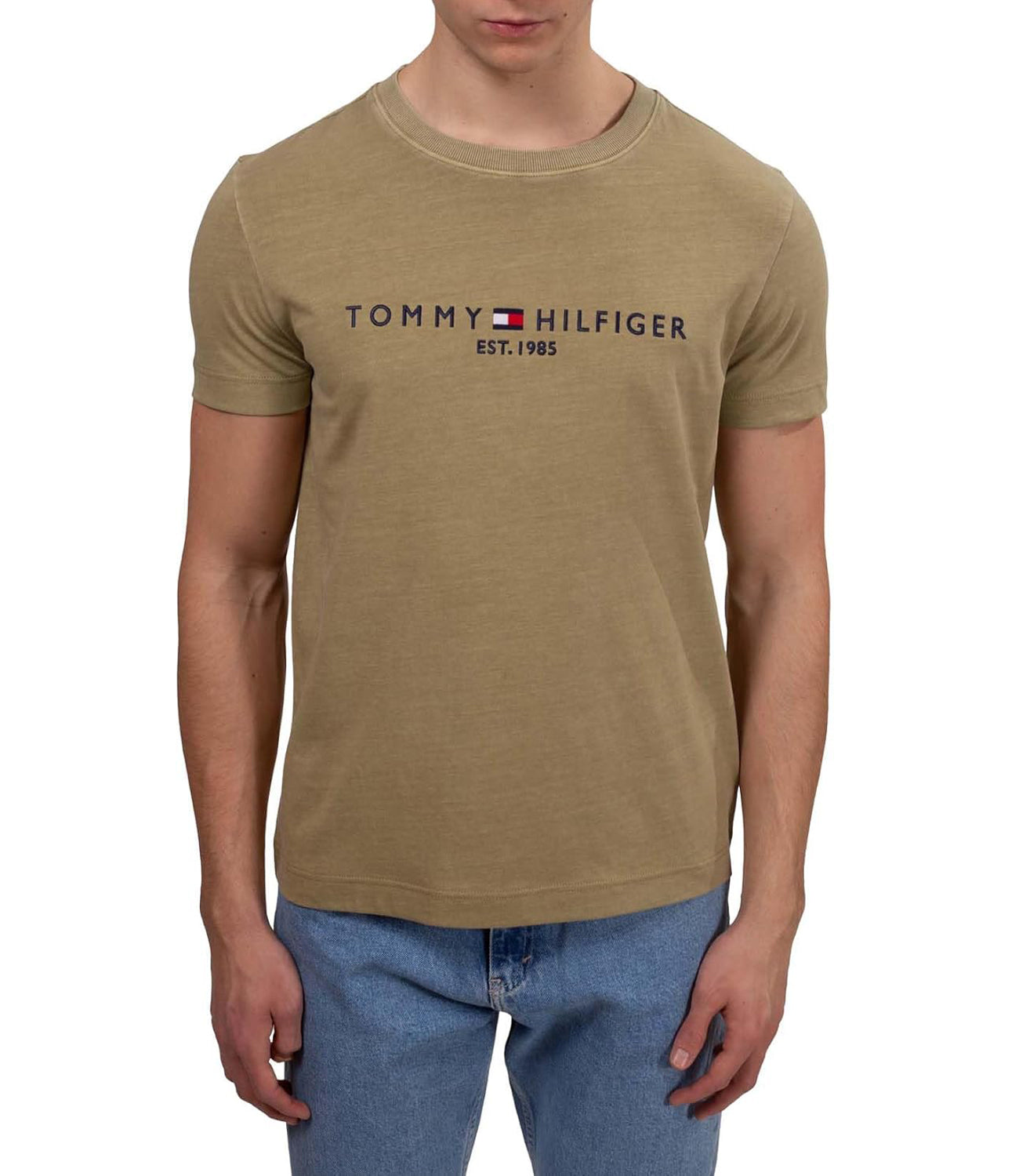 Tommy Hilfiger T-shirt Uomo Mod. MW0MW35186 L9F Olive Verde
