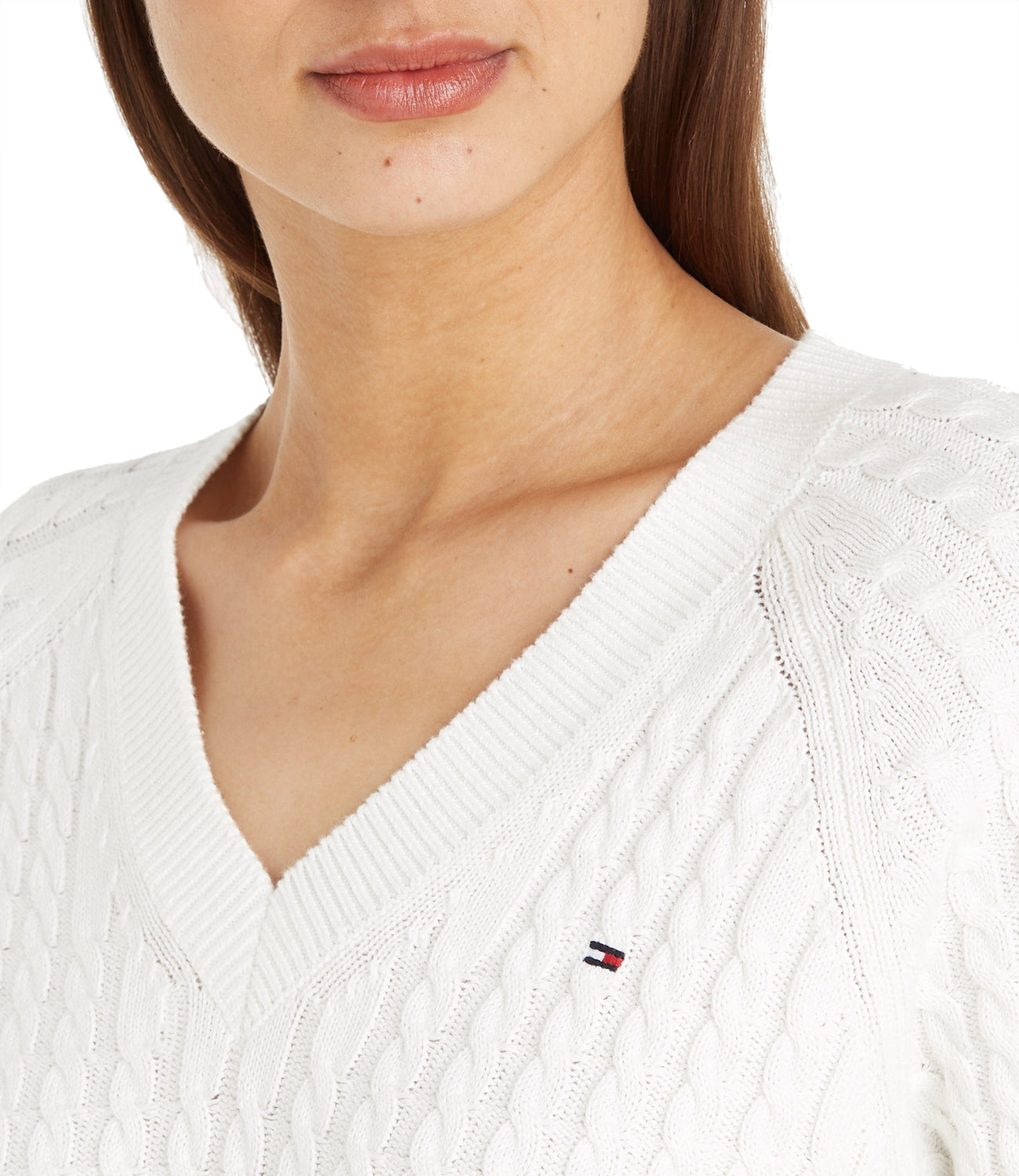 Tommy Hilfiger Maglia Donna Mod. WW0WW40674 YBL White Bianco