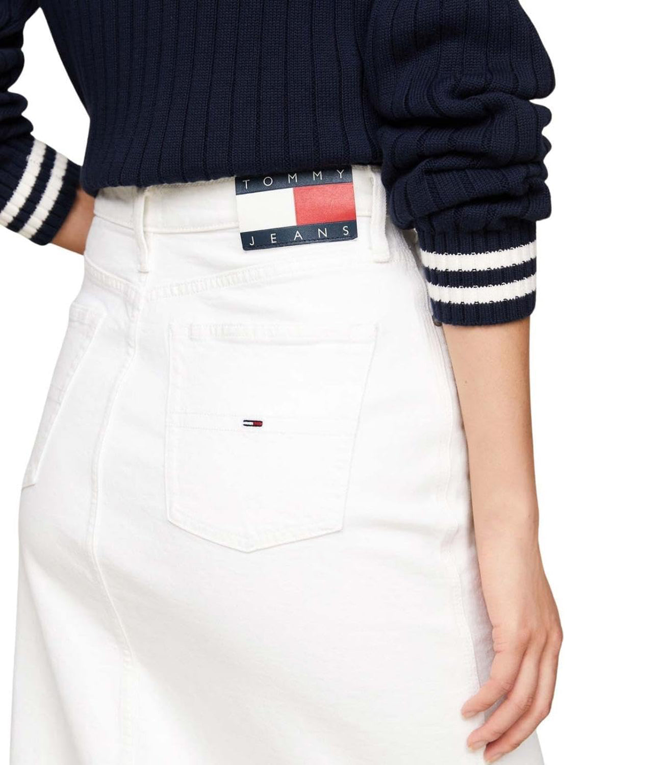 Tommy Hilfiger Tommy Jeans Gonna Donna Mod. DW0DW17991 1CE White Bianco