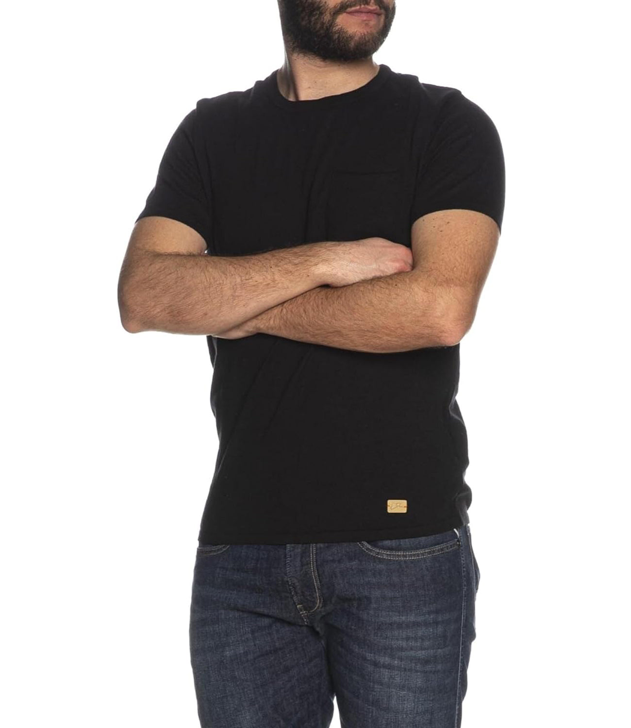 Yes Zee T-shirt Uomo Mod. M713 ZZ00 801 Black Nero