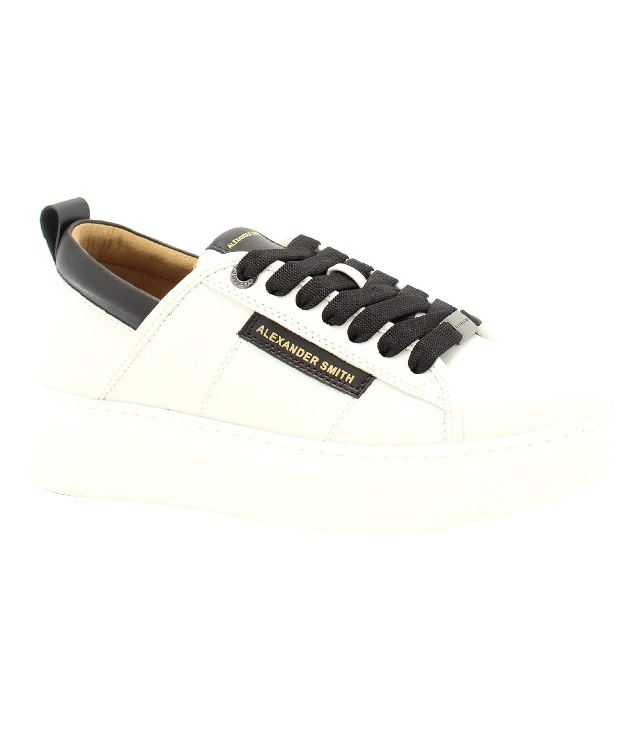 Alexander Smith Sneakers Eco-Wembley Uomo Mod. AEBAEWM-7010 WBK WHITE BLACK Bianco