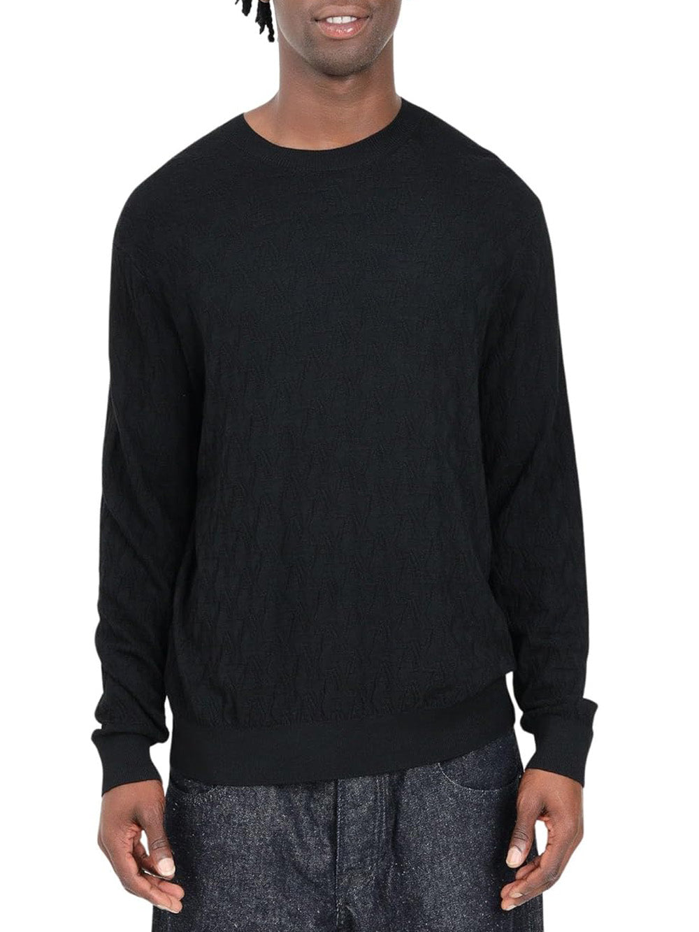 A|X Armani Exchange Pullover Uomo Mod. 6DZM6K-ZM4DZ 1200 Black Nero