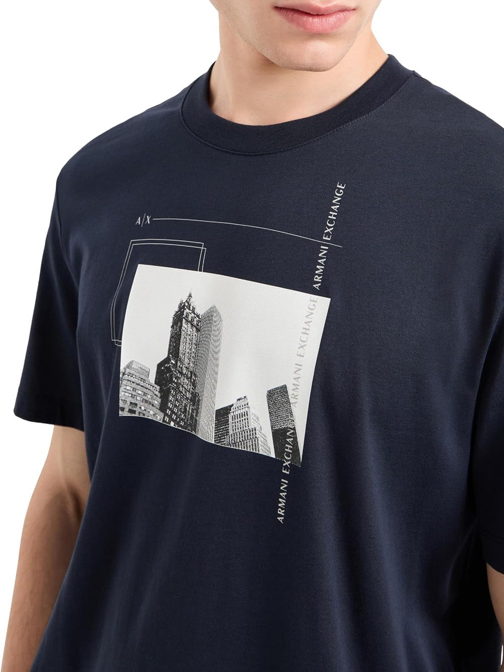 A|X Armani Exchange T-shirt Uomo Mod. 6DZTHZ-ZJBYZ 65BS Navy Ny