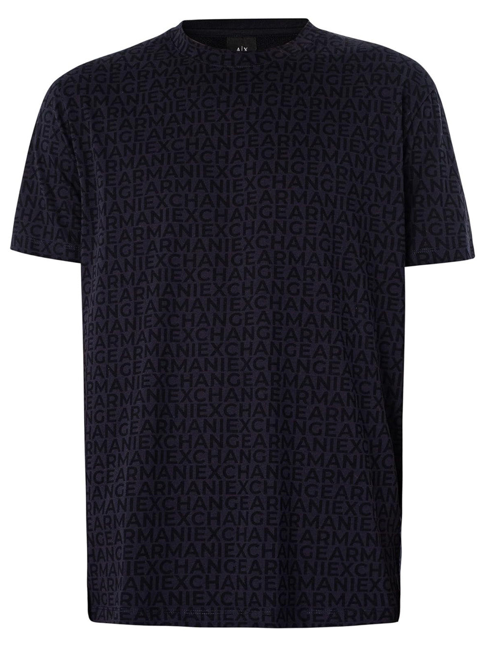 A|X Armani Exchange T-shirt Uomo Mod. 6DZTJA-ZJH4Z 55JR Navy Lettering Small