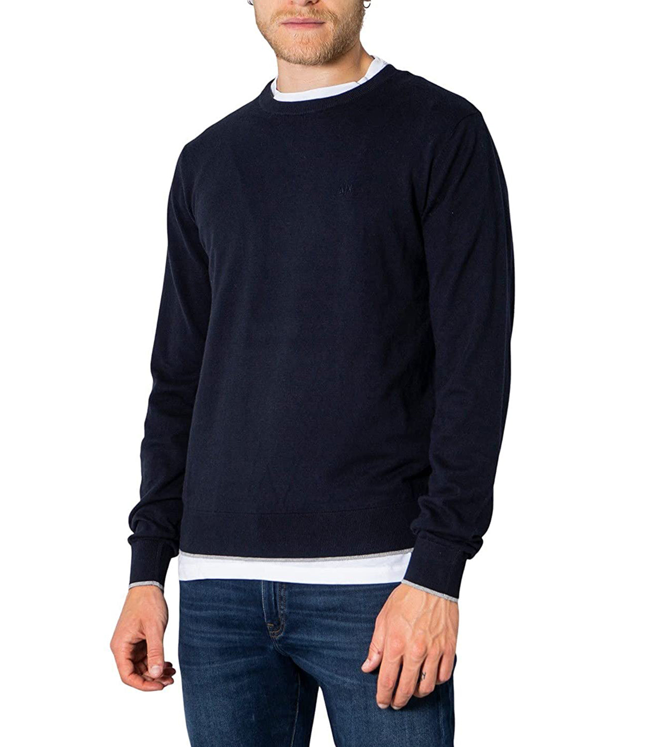 A|X Armani Exchange Maglione Girocollo Uomo Mod. 8NZM6A ZM1HZ 1510 Blu