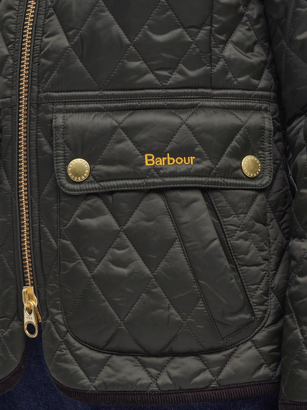 Giubbino Barbour Fitted Beadnell Quilt da Donna - Verde