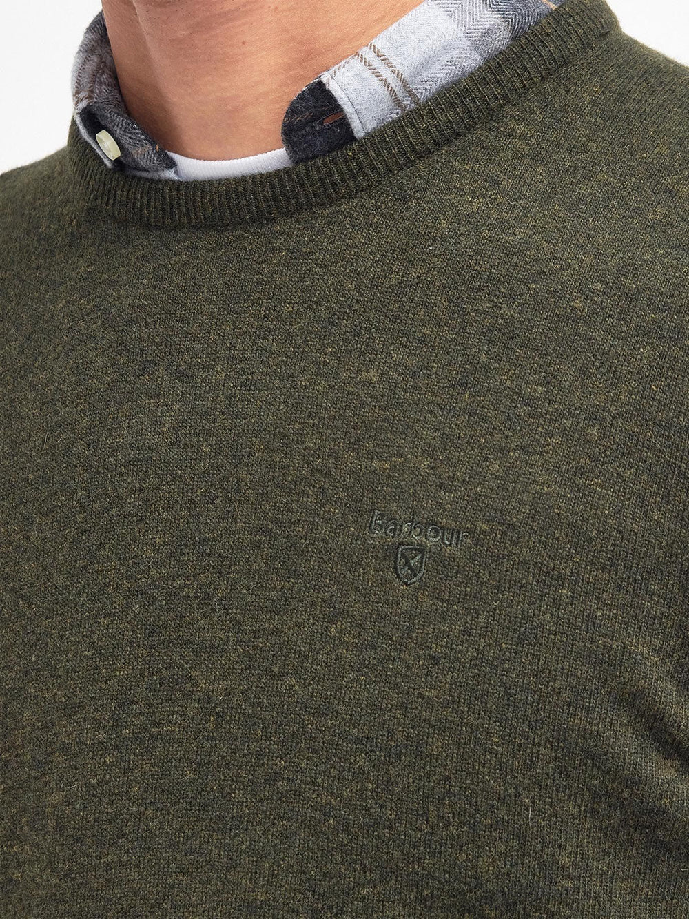 Pullover Barbour Essential Crew Neck da Uomo - Verde