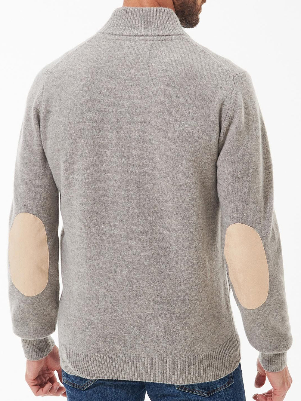 Cardigan Barbour Essential Patch Zip da Uomo - Beige