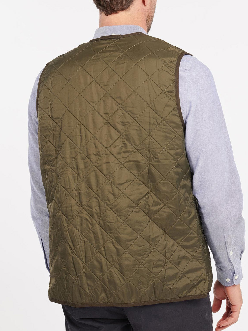 Smanicato Barbour Polarquilt Waistcoat da Uomo - Verde