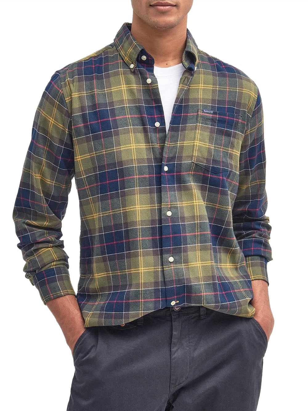 Camicia Casual Barbour Fortrose Tailored da Uomo - Verde