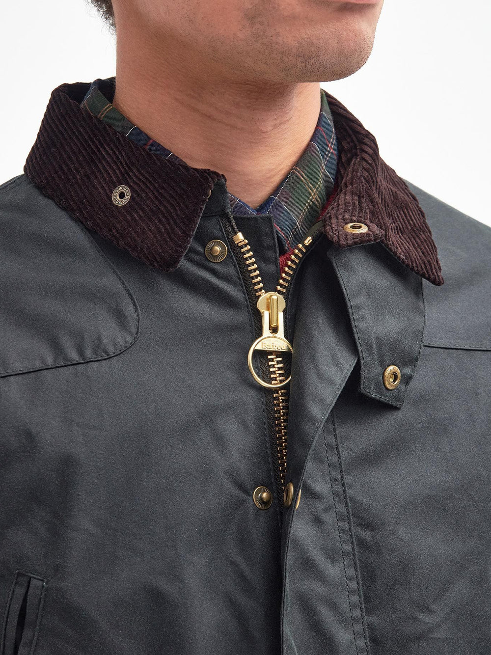 Giubbotto Barbour Reelin Wax da Uomo - Verde