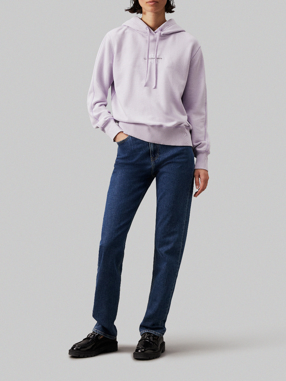 Calvin Klein Calvin Klein Jeans Felpa Washed Monologo Regu Donna Mod. J20J223534 VFR Pastel Lilac