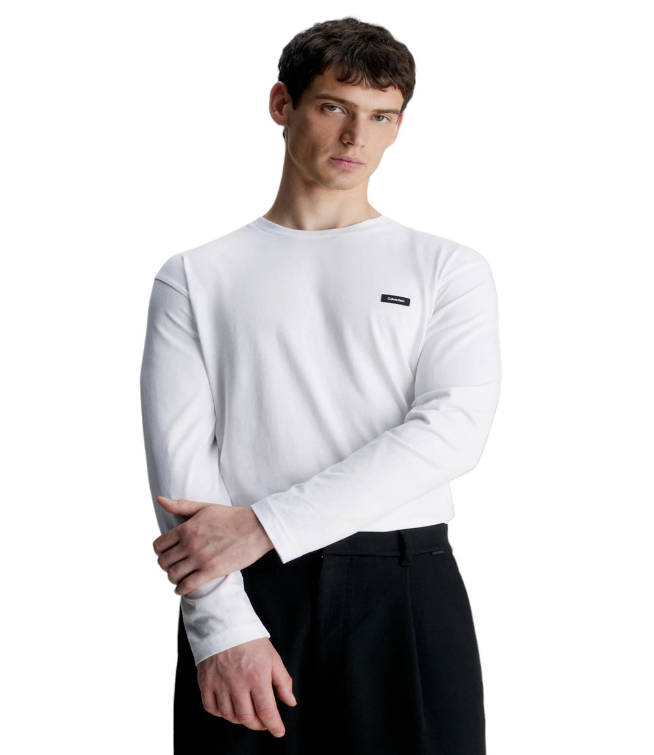 Calvin Klein Maglia Cotton Comfort Ls T- Uomo Mod. K10K111847 YAF Bright White