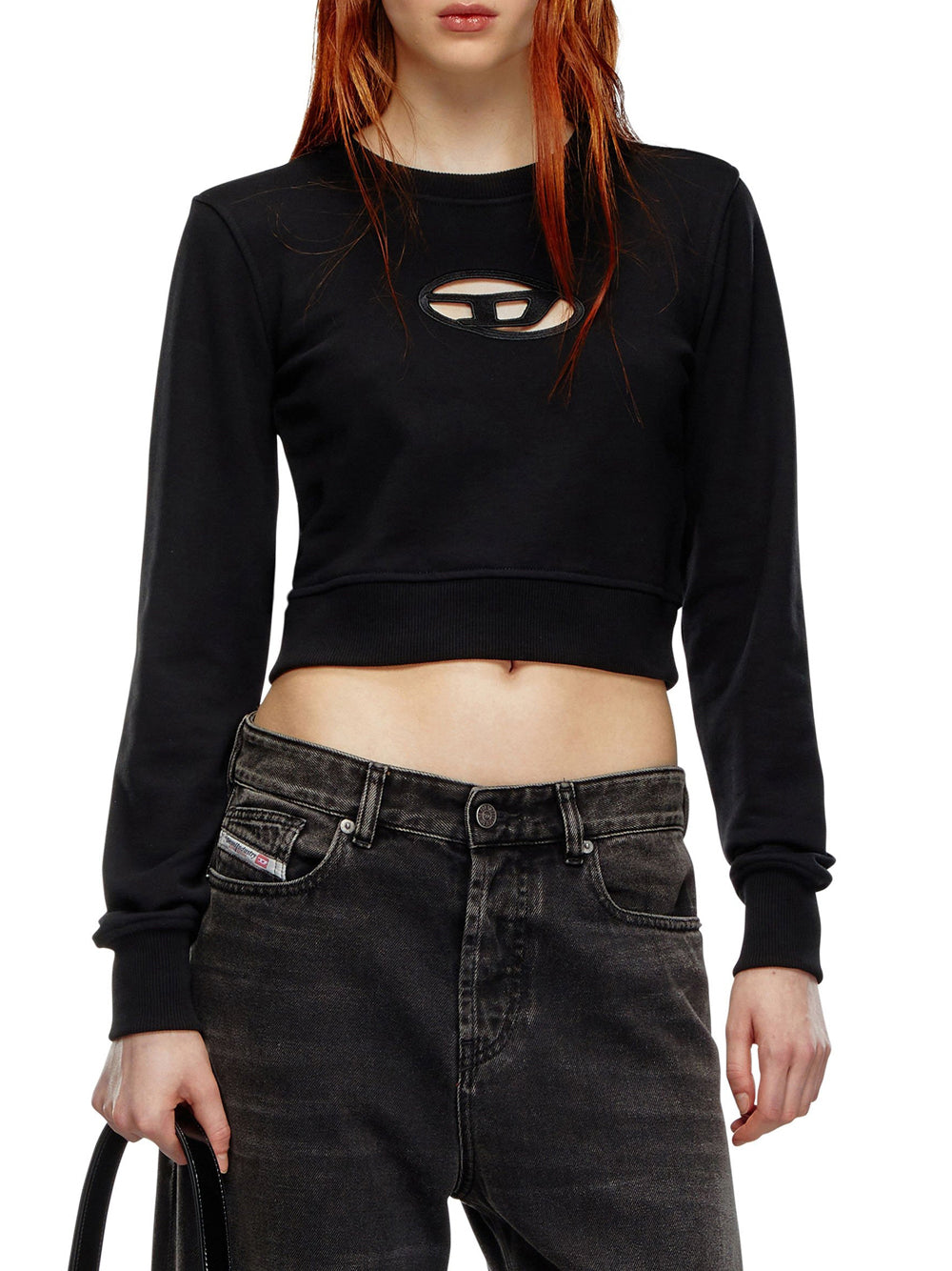 Felpa Diesel Slimmy da Donna - Nero